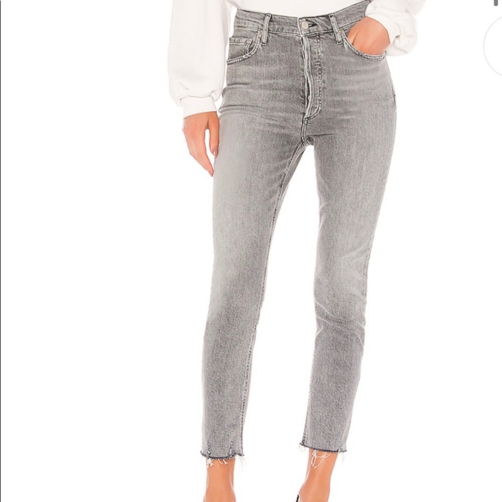 AGOLDE Nico High Rise Jeans Fray Hem 27
